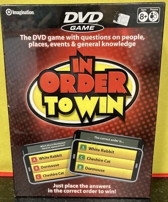 IN ORDER TO WIN - DVD GAME, PLACE ANSWERS IN THE CORRECT ORDER! - NEW & SEALED - Image 1 of 2