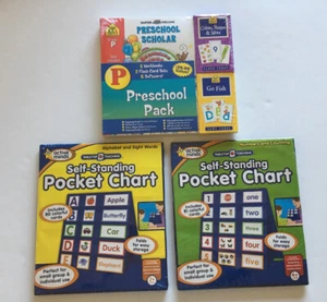 Preschool Learning Lot of 3: 1 Preschool Pack & 2 Standing Pocket Charts New - Picture 1 of 7