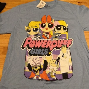Powerpuff Mädchen T Shirt Unisex M Mittelblau Neu Mit Etikett - Bild 1 von 4