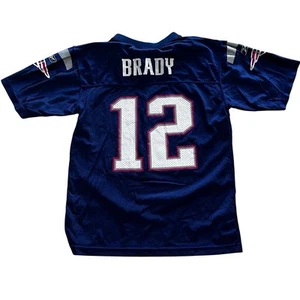 NFL Reebok Youth LG New England Patriots Tom Brady #12 Football Jersey - Picture 1 of 6