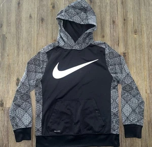 Boys NIKE DRI-FIT hoodie Black Size Youth LARGE - Picture 1 of 12
