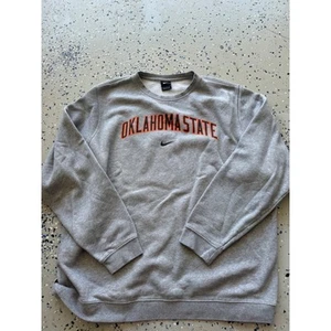 Nike Oklahoma State Sweatshirt Crewneck Pullover College XXL Middle Swoosh Check - Picture 1 of 2