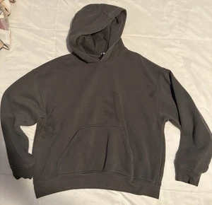 Mens Washed Gray Sweat Hoodie SIZE M - Picture 1 of 5