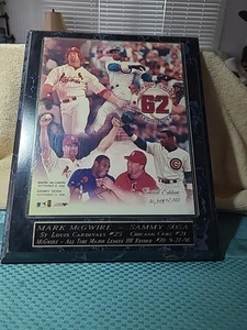 MARK MCGWIRE AND SAMMY SOSA PLAQUE 13 BY 10 INCHES - Picture 1 of 14