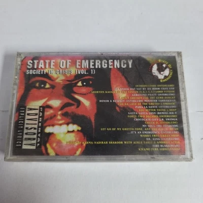 SEALED! State of Emergency - Society in Crisis Vol 1 Cassette 1994 Gangsta Rap - Image 1 of 3