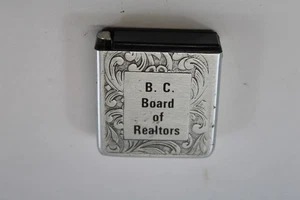  Nastro Misuratore Tascabile Pubblicità B.C. Board of Realtors cassa in alluminio vintage - Foto 1 di 6
