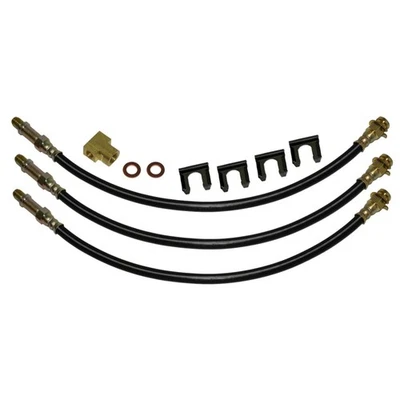 Kit de mangueira de freio de borracha para freios a tambor com camiseta e ferragens 1953-62 Corvette - Imagem 1 de 4