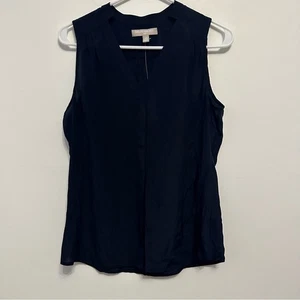Banana Republic 100% Silk Navy Sleeveless Blouse Size XS NWT - Picture 1 of 6