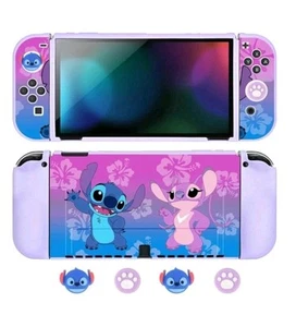 Custodia Lilo And Stitch Nintendo Switch Lite con gomme Joy Con nuova - Foto 1 di 4