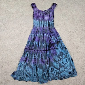 Vestido Sakkas Bruja Indie Mini Sin Mangas Tie-dye Elástico Bordado Festival - Imagen 1 de 7