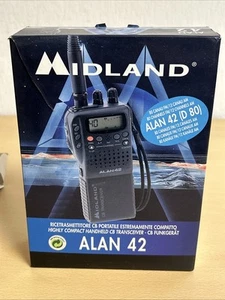 Midland Alan 42 (D80) - Handfunkgerät 80 Kanäle FM/12 Kanäle AM - Neuwertig - Afbeelding 1 van 9