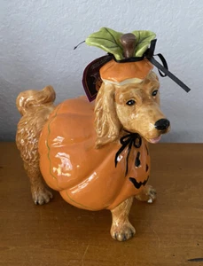 Blue Sky Clayworks Halloween "DOG IN PUMPKIN COSTUME" NWT - Bild 1 von 6