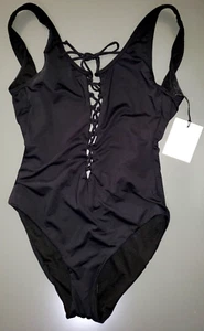 ONIA TRAJE DE BAÑO PARA MUJER 1 PIEZA NUEVO CON ETIQUETAS negro talla mediana ¡SEXY ROPA DE PLAYA! - Imagen 1 de 2