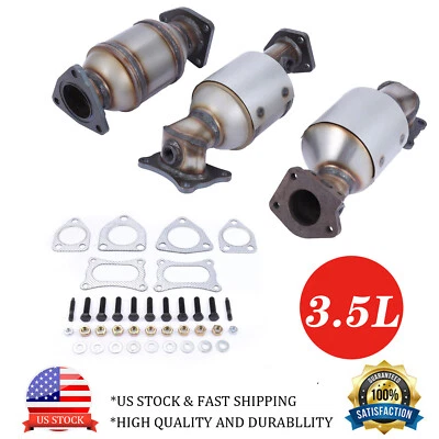 3PCS Complete Catalytic Converters EPA For HONDA PILOT 3.5L 2009-2013 2014 2015 Foto 1 de 4