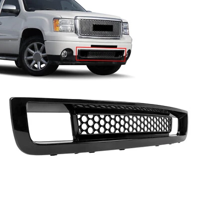 For 07-13 SIERRA 1500 DENALI PICKUP BOTTOM LOWER BUMPER MESH GRILLE GLOSS BLACK Foto 1 de 4