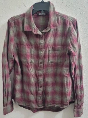 Franela Mountain Khakis Stevie calce clásico para mujer mediano rojo/verde a cuadros Foto 1 de 4