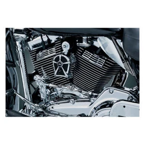 Kuryakyn Moto Motorcycle Motorbike Mach 2 Horn Cover Chrome / Black Mesh Insert - Picture 1 of 1
