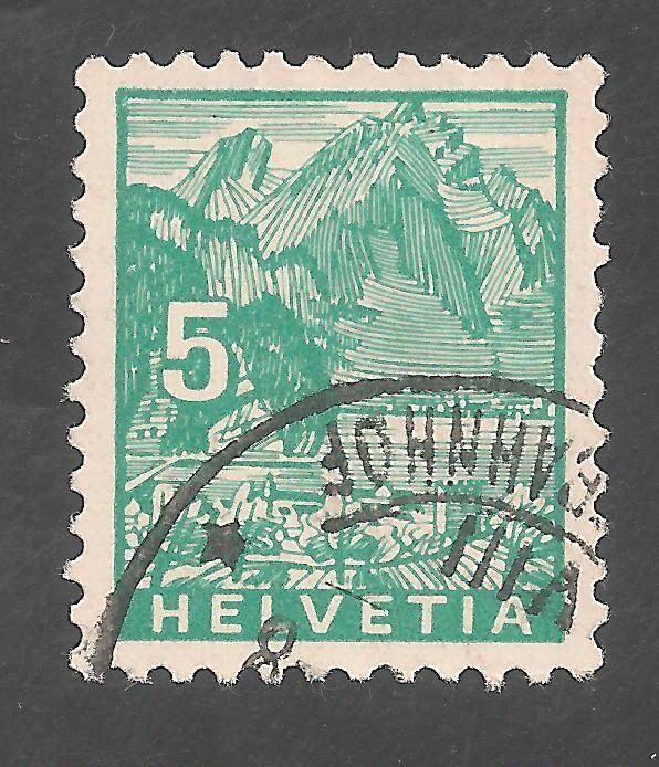 Switzerland #220 (A47) VF USED - 1934 5c Mt. Pilatus  - Image 1 of 1