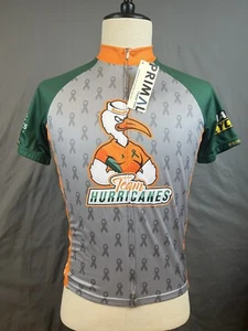 PRIMAL TEAM HURRICANES University Miami Mens Cycling Jersey Size Small / NWT - Picture 1 of 7