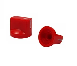 Davies 1510 Knob - Set of 3 - Push On - DIY Effects Pedal Project Knurled - Red - Picture 1 of 3