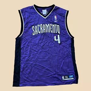 NBA Reebok Sacramento Kings Chris Webber #4 Jersey XL Purple - Picture 1 of 4