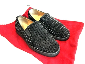 Christian Louboutin Men’s Pik Boat Suede Spike Loafer SZ 39 - Picture 1 of 9