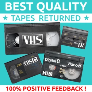 📼VIDEO TAPE to DVD💿 MP4 USB TRANSFER/CONVERT SERVICE VHS MiniDV Hi8 REPAIRS - Picture 1 of 4