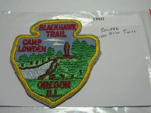 CAMP LOWDEN BLACKHAWK TRAIL OREGON, ILLINOIS COURSE SARGA AZUL CLARO CP632 - Imagen 1 de 1