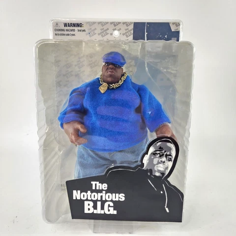 Mezco Notorious B.I.G. Action Figure Rap Stars Microphone & Chain Hop Hop RARE Cover
