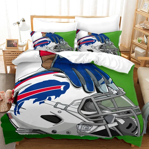 Buffalo Bills Bedding Set Duvet Cover Quilt Cover 2 Pillowcases US size Gift Cover