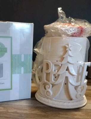 Calentador Scentsy núcleo grabado con envoltura BONUS PEACE nuevo en caja Foto 1 de 4