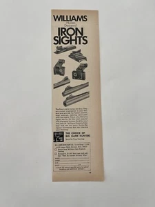 Vintage 1970 Print Ad Williams Gun Sights Iron Sights Ad Only - Bild 1 von 3