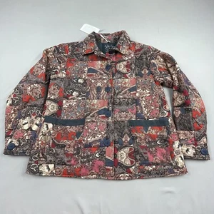Chaqueta para mujer Kyla Seo LOLLI talla pequeña floral cachemira patrón Anthropologie - Imagen 1 de 16