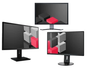 Monitor de computadora de negocios Full HD de 24 pulgadas, monitor para juegos, negro / plateado - Imagen 1 de 1