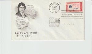 US # 1142 FDC THE AMERICAN CREDO SERIES, FRANCIS SCOTT KEY 1960 SINGLE STAMP - Picture 1 of 1