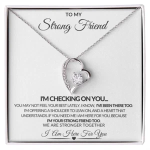 Collar Personalizado To My Strong Friend Checking On You Forever Love Regalo - Imagen 1 de 13