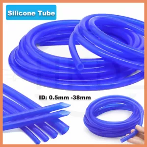 Blue Food Grade Silicone Tube Hose Vacuum Tubing Pipe Soft Rubber ID 0.5mm -38mm - Picture 1 of 60