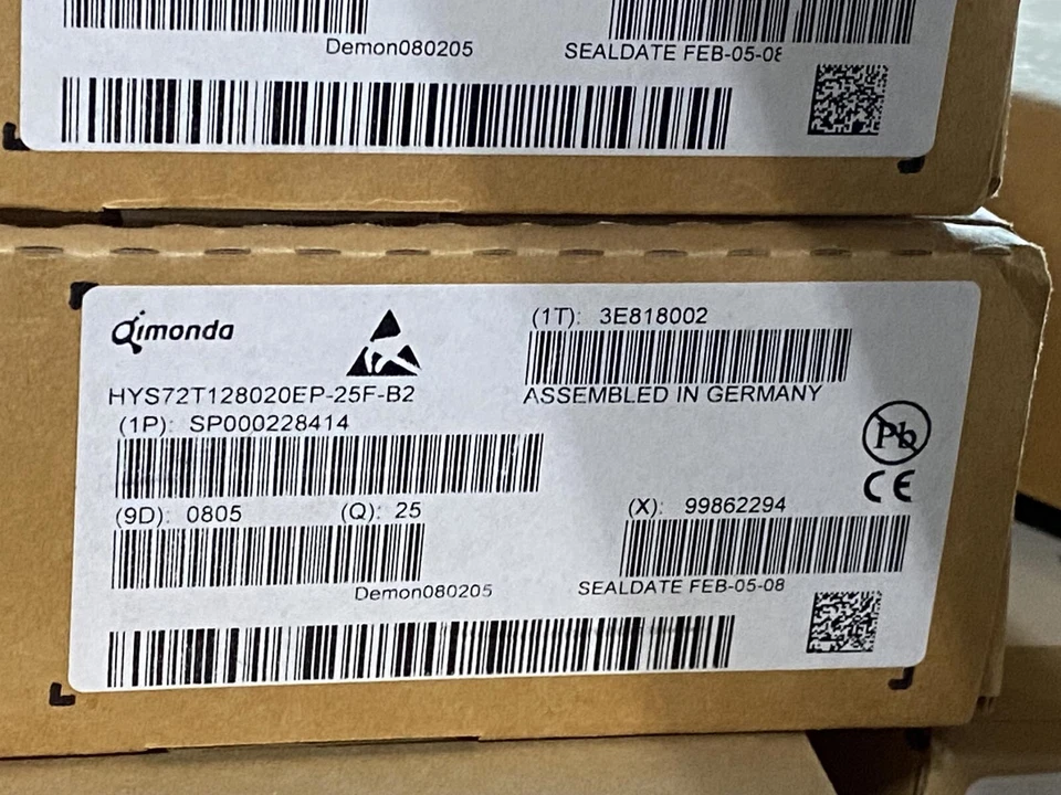 Box of 25 Qimonda HYS72T128020EP-25F-B2 1GB Original -Contact us for quantity - Image 1 of 1