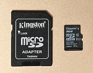 Scheda KINGSTON Micro SD 8GB + adattatore - Foto 1 di 2