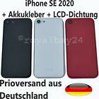 iPhone SE 2020 Rahmen Alu Gehäuse Rückseite + Glas Backcover Schwarz Weiß Rot 