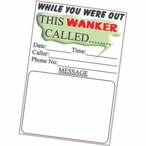 Funny gift note pad Memo Pad this wanker called humorous novelty present - Picture 1 of 1