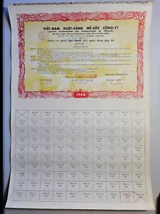 Indochina, Vietnam Cereal Export Company Stock Certificate, 1.000.000 Dong 1948 - Picture 1 of 1