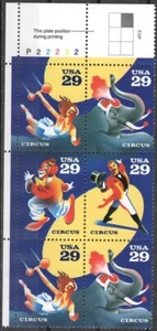 US Scott #2753a "Circus" Plate block of 6, MNH - Picture 1 of 1