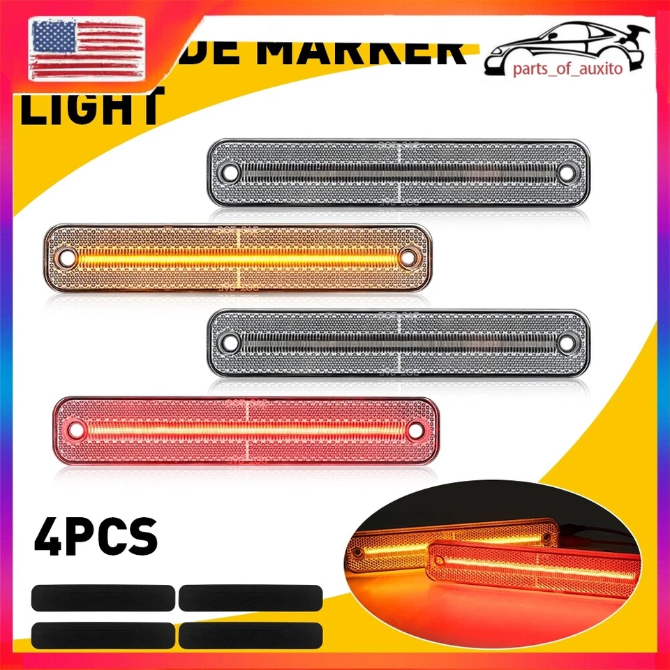 2/4/6 LED Side Marker Light For75-83 Ford E- F100 F150 F250 F350 Econoline Truck - Image 1 of 1