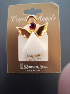 Vintage Roman Inc Crystal Birthstones Guardian Angel Pins NEW - Picture 1 of 9