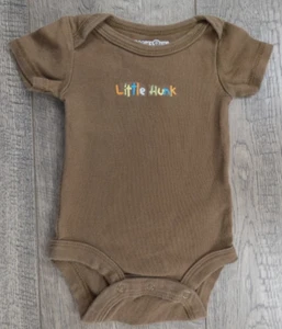 Baby Boy Clothes Babies R Us Newborn Brown Hunk Bodysuit - Picture 1 of 2