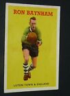 FOOTBALL A & BC CARD 1959-1960 RED QUIZ #44 RON BAYNHAM LUTON HATTERS ENGLAND