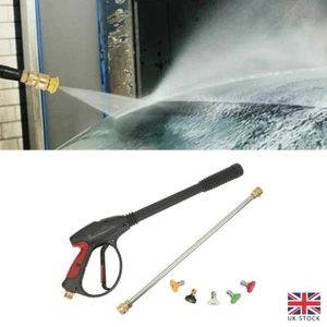 High Pressure Washer Spray Gun 4000 PSI Jet Lance Trigger Wash Water 5 Nozzles - Picture 1 of 14