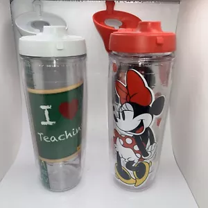 TERVIS TUMBLER Mini mouse And Teaching 24 oz. Water Bottle Insulated Set Of 2 - Picture 1 of 3