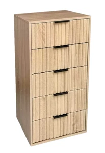 CASSETTIERA SALVASPAZIO SLIM 5 CASSETTI SETTIMINO MODERNO ROVERE RIGAT 101*50*40 - Foto 1 di 3